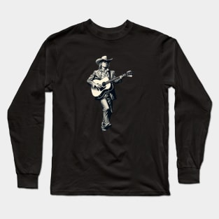 Dwight Yoakam Playing Guitar Long Sleeve T-Shirt